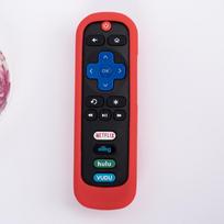 In Stock: Luminous Silicone Protective Case for TCL Roku TV Remote 4x15cm raudona
