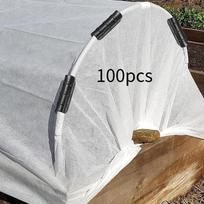 100x Greenhouse Frame Tubes, Clamps Easy Installation, Film Clips for Nets, Gardening,