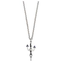 Hermes Artificier Brand Logo Metal Necklace Unisex necklace Silver H100033FPAJ Box+Shopping Bag