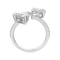 Swarovski Attract Soul Širdies Dizaino Kristalo Rodžiu Padengtas Žiedas Moteriškas žiedas Sidabrinis 5535191 Box (Random Color),55