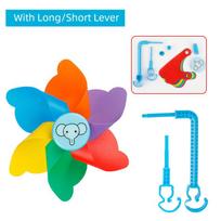 Children Bike Handlebar Flower Colorful Pinwheel Kids Tricycle Scooter Windmill Decoration DIY Install