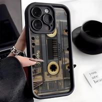 Retro Magnetic Radio Tape Cassette Phone Case For IPhone 17 Pro Max 16 15 14 Pro Max IPhone 13 Pro Max 11 Plus Silicone Cover iPhone 16 Pro Max