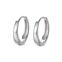 Minimalist INS Plain Circle Earrings for Women, New Trendy Men's Style, Ear Bone Rings, Ear Buckles, Versatile Accessories balto aukso spalvos