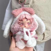 Skullpanda lėlės rožinės baltos didelės triušio ausys drabužiai Skull Panda Labubu 3.0 lėlei apranga drabužių aksesuarai No Doll