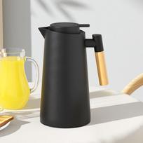 Wood Handle Insulated Bottle 1L Hot Water Jug Bottle Portable Nordic Vacuum Flask  Drinkware juoda