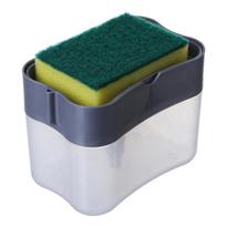 2 in 1 With Sponge Scrubbing Liquid Detergent Dispenser Press-type Liquid Soap Box Pump Organizer Kitchen Tool Bathroom Supplies juoda