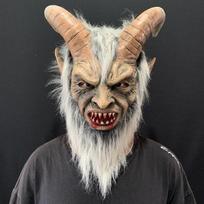Liuciferio Cosplay Latekso Kaukės Helovino kostiumas Baisus Demonas Velnias Filmas Cosplay Siaubinga rago kaukė suaugusiems vakarėlio rekvizitai