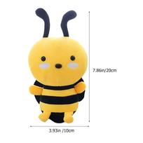 Bee Plush Stuffed Animal Toys Soft Bumblebee Plush Toys Cute Honey Bee Pillow Girl Kids Playmate Birthday Gifts Girls Boy 20cm