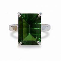 Green Peridot Statement Ring, 925 Solid Sterling Silver, Rectangular Shape Gemstone Ring, Boho Ring for Women 4 sidabras