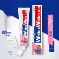 Lion White&White Baking Soda Amino Acid Toothpaste Peach Flavor
