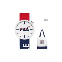 FILA Mados serija Paprastas studento laikrodis Madingas Sportinis Vandeniui atsparus Kvarcinis mechanizmas Silikoninis dirželis Baltas ciferblatas Įperkamas laikrodis Unisex laikrodžiai 6281-003 46FLM38-6281-003