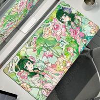 Vaistininko dienoraščiai Anime Žaidėjas Kompiuteris HD Pelės kilimėlis XXL Pelės kilimėlis Natūrali guma Neslystantis kilimėlis XXL Stalo kilimėlis Stalo reikmenys 30x60x0.2CM green