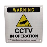 1/2PC Aluminum Alloy CCTV Signage Warning Board 24 Hours Video Surveillance Metal Warning Signs Metal Surveillance Warning Signs