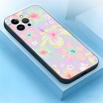Flower Pattern Phone Case For iPhone 17,16,15,14,13,12,11,Pro,Max,Plus,Mini,Air,SE Anti Fall Black Matte Soft Bumper iPhone16e
