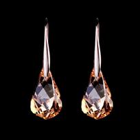 Classic Shining Colorful Crystal Drop Dangle Earrings for Women Temperament Wedding Bride Hoop Korean Earring Zircon Accessory
