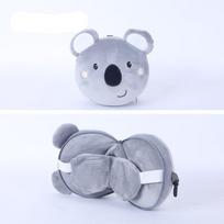 2 in1 Travel Neck Pillow Soft Napping Sleeping Pillow Cute Travel Eye Cover Koala