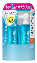 Biore UV Aqua Rich vandeningas 120g buteliukas 120g esencija, + papildymas, 2 vnt. pakuotė