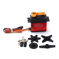 Skaitmeninis servo 20kg didelis sukimo momentas 180 laipsnių Nerūdijančio plieno pavarų servo 2 vnt. 1/8 1/10 RC automobiliui su 25T 1pcs raudona