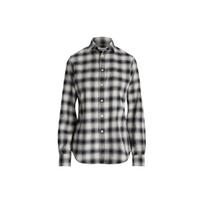 Polo Ralph Lauren FW22 Plaid Collar Single-Breasted Long Sleeve Shirt Women shirts Black WMPOSHTNDO20300-999 XL