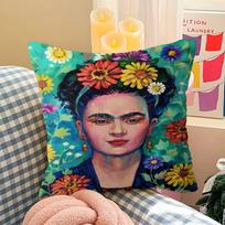 Artist F-Frida K-Kahlos Pillow Case Cushion Cover Car Throw Pillow Case For Sofa Car Christmas Gift 40x40cm 45x45cm 12x12Inch