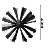 200 mm kamino šepetys Kamino dūmtakio valymo šepetys Kaminas black