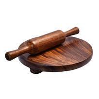 Sheesham Wooden Brown Colored Chakla & Belan Set For Kitchen