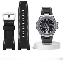 Laikrodžio apyrankė Casio GST-S100G / S110 / S130L / W100G / W110 / 210B / 400G / 410 / Apyrankė 26*14mm Vyriška odinė laikrodžio apyrankė 26X14mm gray