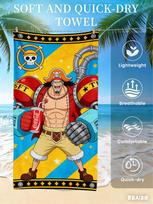 Vienos dalies beždžionė D. Luffy paplūdimio rankšluostis, išskirtinis riboto leidimo anime gerbėjams, piratų tematikos vonios rankšluostis paplūdimiui, baseinui ir vonios kambariui W40*H60(CM)