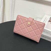 Luxury Design Genuine Leather Card Holder For Men And Women Sheepskin Passport Grid Fashion Wallet Knitting Money Bag