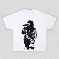 Billie Eilish Y2k Graphics Cotton Unisex Shirt 2026 New Oneck Short Sleeve Unisexs Womens Fashion Hiphop Tshirt Fan Gifts M white