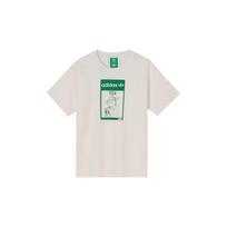 „Adidas Originals Star Wars Yoda Theme Print Loose Fit“ sportiniai marškinėliai su apvalia kaklu ir trumpomis rankovėmis, unisex, balti GP3461 XXS