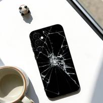 Broken Phone Case For Samsung Galaxy A73,A72,A71,A70,A53,A52,A51,Soft Silicone Black Cover Samsung a21s