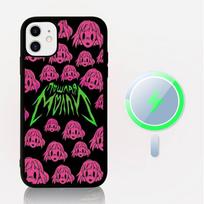 P-Poshlaya M-Molly Juostelė Magnetinis dėklas IPhone 17 16 14 13 12 11 15 Pro Max Plus Belaidžio įkrovimo telefono dėklas iPhone 13 pro