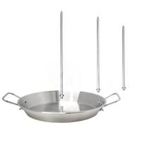 Stainless Steel Vertical Spit Rotisserie Skewer Stand Durable BBQ Dishes Plate for Chicken Meat Kebabs Home Kitchen Accessories sidabras