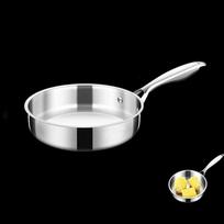 316 Stainless Steel Mini Fry Pan 16/18cm Small Cooking Pot For 1-2 People Gas & Induction Cooker Universal Stir-fry Pans