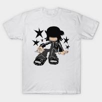 Men Black Print T-shirt Y2K No-Cut Transfer Paper Print Cotton Tshirt 4XL balta