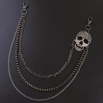 Punk Metal Skull Waist Chain With Spike Decor For Men And Women Fashion Accessory