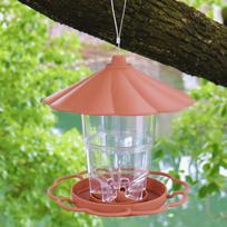Folding Hanging Wild Bird Feeder with Lanyard Waterproof Automatic Bird Feeder Large Capacity Gazebo Style ruda