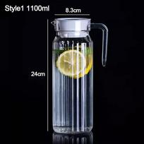 Skaidrus sulčių butelis didelės talpos, kavos pieno ąsotis, naujas vandens butelis Style1 1100ml