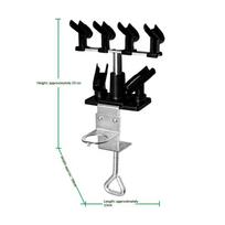 [C3]Airbrush Holder Gravity Stand Kit For Air Brush Paint Spray Gun Holding 6 Clamp-On Mount Table Bench Station