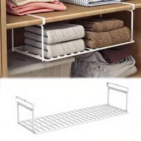 1Pc Space Saving Adjustable Layered Shoe Rack Undercounter Shelf Holder With Hanging Basket For Home Cabinets Organized