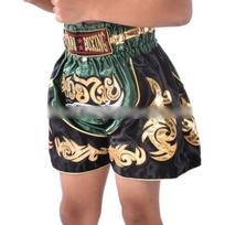 Short Enfant Muay Thai - Vert - Taille 12-14 ans - 100% Satin Polyester - Boxe Kickboxing M žalia