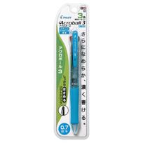 Pilot Acroball 3 Clear Soft Blue Ballpoint Pen 0.7mm 3-Color (PBKAB40FCSL)