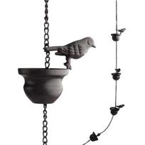 Rustic Rain Chain With 8 Metal Birds For Outdoor Use In Gardens Patios Or Courtyards Enhances Natural Drainage Aesthetics China Mainland