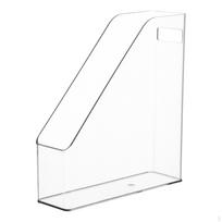 Skaidrus PET žurnalų laikiklis Stalo organizatorius 25x8x27cm Nešiojamas su rankena Aplankų stovas nešiojamiems kompiuteriams,