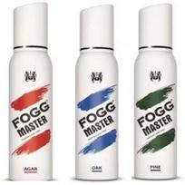 FOGG MASTER PINE+AGAR+OAK 120ML 3 vnt. dezodorantas purškiamas vyrams ir moterims (450 ml, 3 vnt. pakuotė)