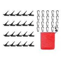 20Pcs Tarpaulin Clip Set, Tarp Clip Clamps, Plastic Tarp Clip Set Camping Awning Canopy Clamps Clip Tent Tighten Tarps juoda