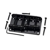 4 Strings Bass Guitar Bridge, Metal Fixed Hardtail Tailpiece Bridge Saddles with Mounting Screw for Electric Guitar Bass juoda