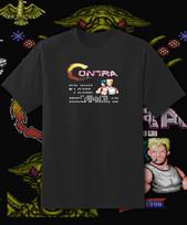 Contra Nes Pradžios Ekranas Retro Arkadinis Vaizdo Žaidimas Marškinėliai Greitas Pristatymas! XL