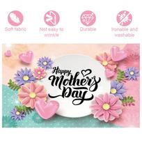 Happy Mothers Day Banner Mothers Day Backdrop 5.9x7.9ft Mothers Day Background Decorative Mothers Day Decoration for Photography United States